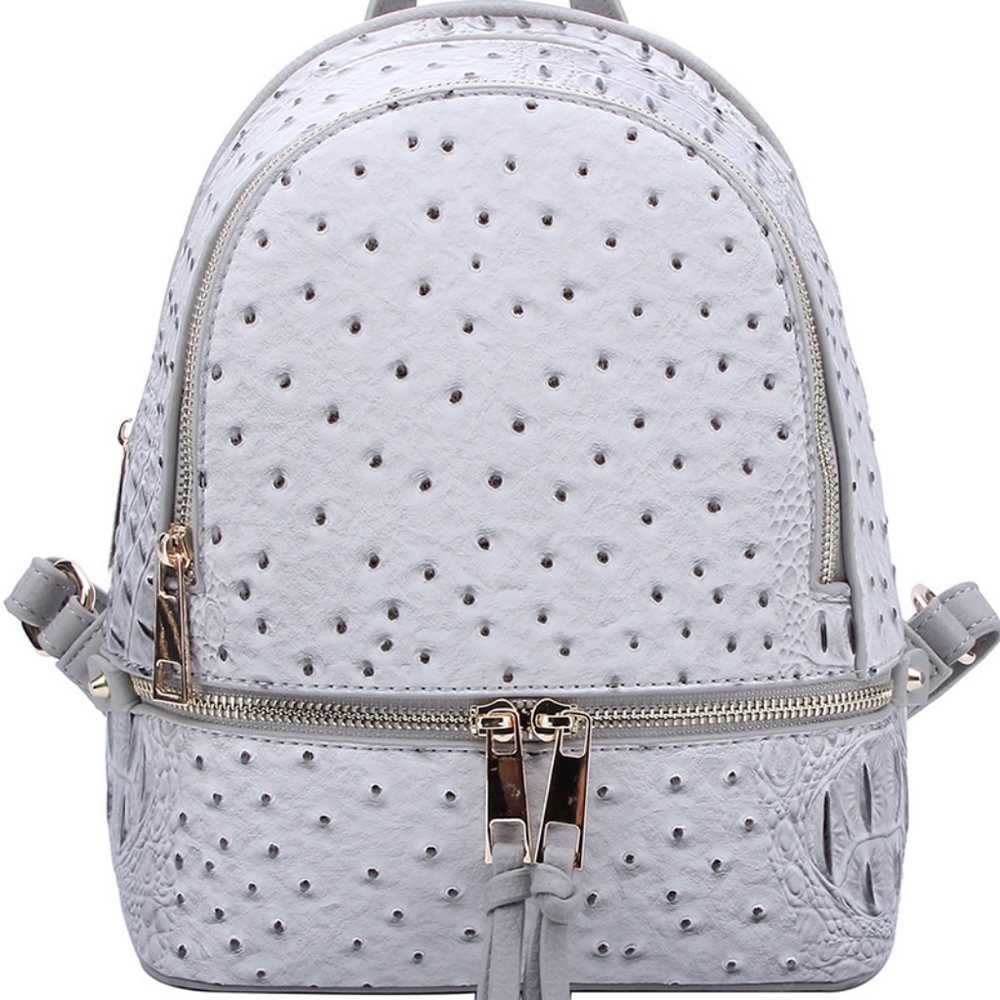 Ostrich Croc Style Backpack - Picture 5 of 8